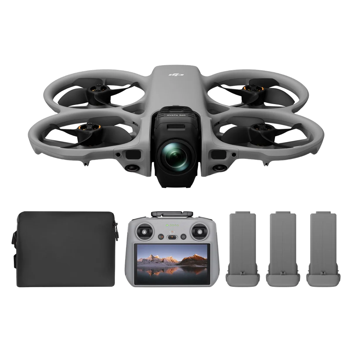 DJI Avata 360 Fly More Combo (RC 2), 360° Drone With 1-Inch 8K 360° Imaging for FPV & Aerial Filming, 360° Camera Drone With Propeller Guard. Includes RC 2 for Precise Control and Three Batteries