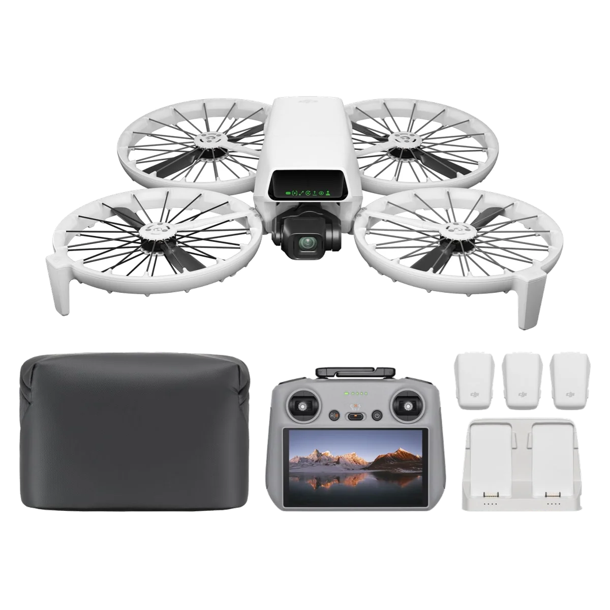 DJI Flip Fly More Combo With RC 2 Screen Remote Controller, Drone With 4K UHD Camera for Adults, Palm Takeoff, Auto Return, Intelligent Flight, 3 Batteries for 93-Min Flight Time